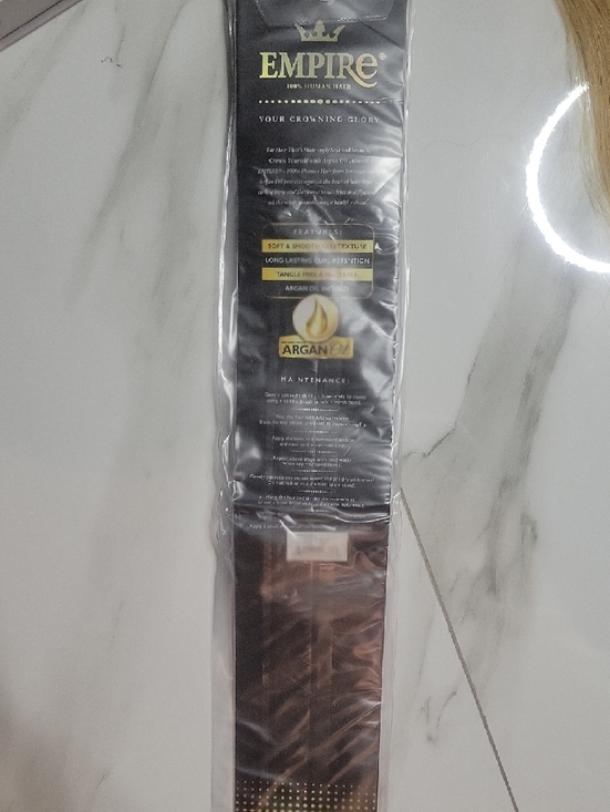 Empire 100% Human Hair Yaki Straight Blonde Weave - Picture 2 of 3